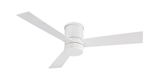 Axis 52" Outdoor Flush Mount Ceiling Fan with Light in Matte White