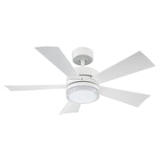 Wynd 42" Outdoor Ceiling Fan with Light in Matte White