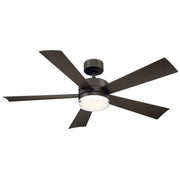 Wynd 52" Outdoor Ceiling Fan with Light in Bronze