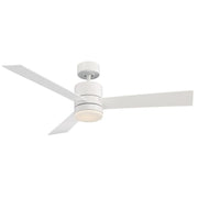 Axis 52" Outdoor Ceiling Fan with Light in Matte White