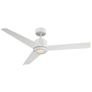 Lotus 54" Outdoor Ceiling Fan with Light in Matte White