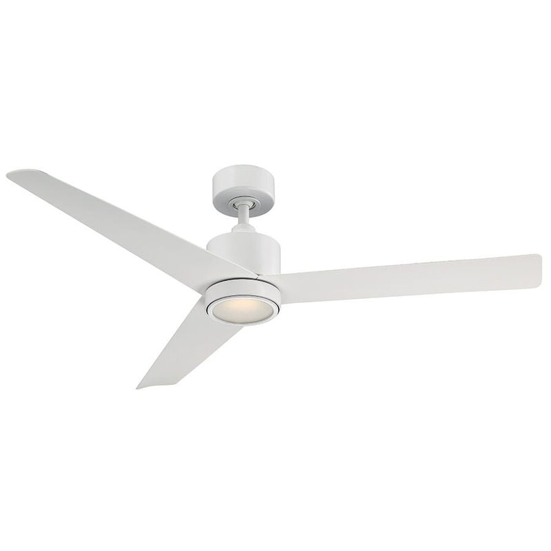 Lotus 54" Outdoor Ceiling Fan with Light in Matte White