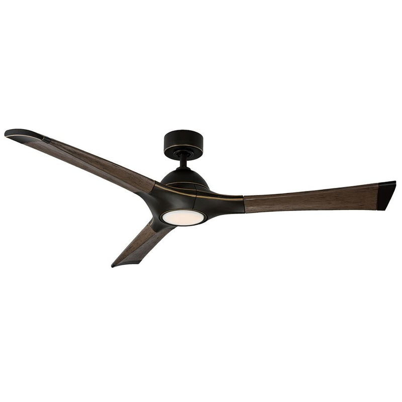 Woody 60" Outdoor Ceiling Fan with Light in Bronze / Dark Walnut