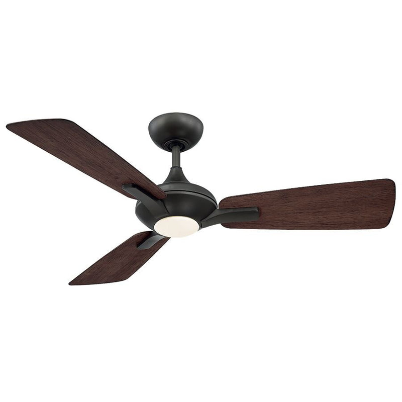 Mykonos 52" Outdoor Ceiling Fan with Light in Bronze / Dark Walnut