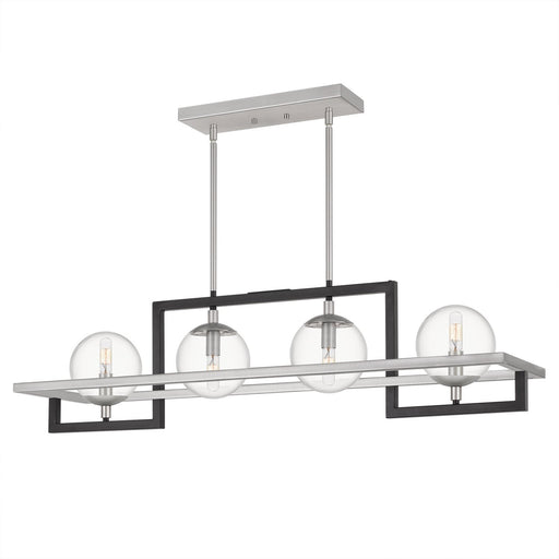 Kane 4-Light Linear Chandelier in Earth Black