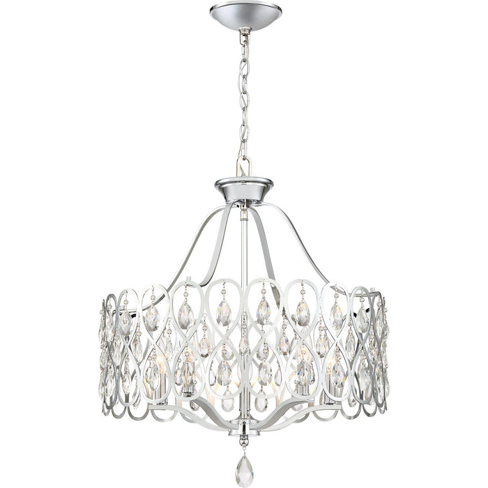 Lulu 5-Light Chandelier in Polished Chrome - Lamps Expo