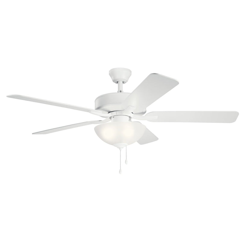 Basics Pro Select 52" Ceiling Fan with Light in Matte White