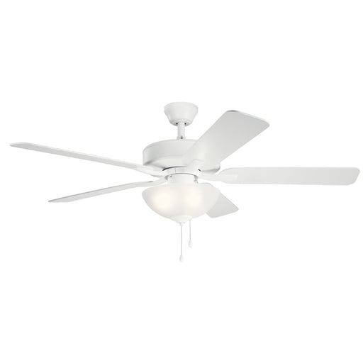 Basics Pro Select 52" Ceiling Fan with Light in Matte White