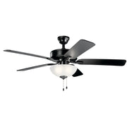 Basics Pro Select 52" Ceiling Fan with Light in Satin Black