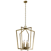 Abbotswell 6-Light Chandelier in Natural Brass