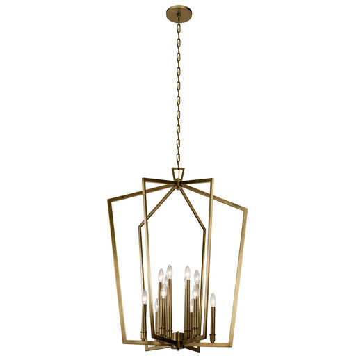 Abbotswell 12-Light Chandelier in Natural Brass