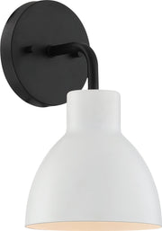 Sloan Bath Sconce in Matte Black and Matte White