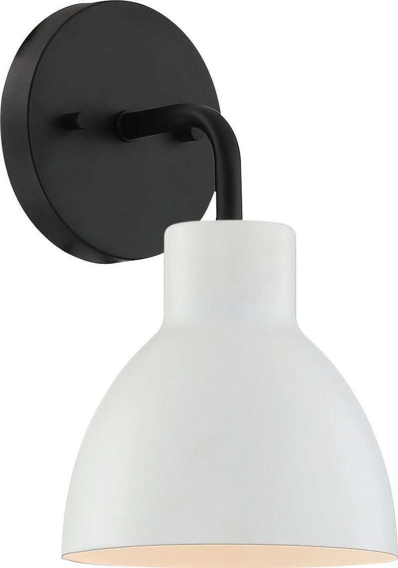 Sloan Bath Sconce in Matte Black and Matte White