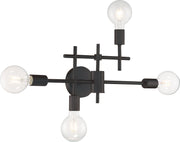 Delphi 4-Light Bath Vanity Light in Black