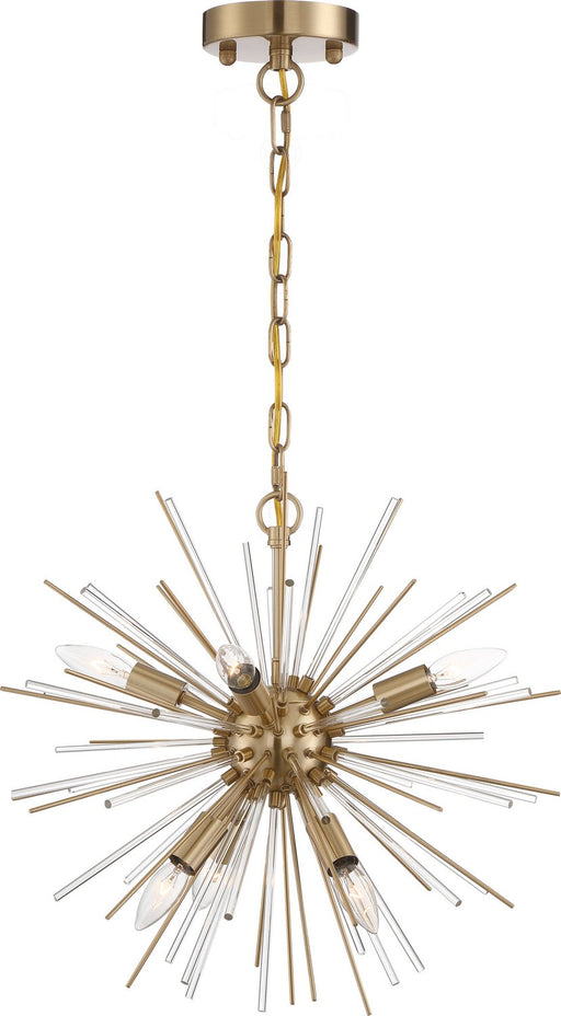 Cirrus 6-Light Chandelier in Vintage Brass