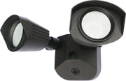 Dual-Head LED Security Outdoor Wall Sconce in Bronze