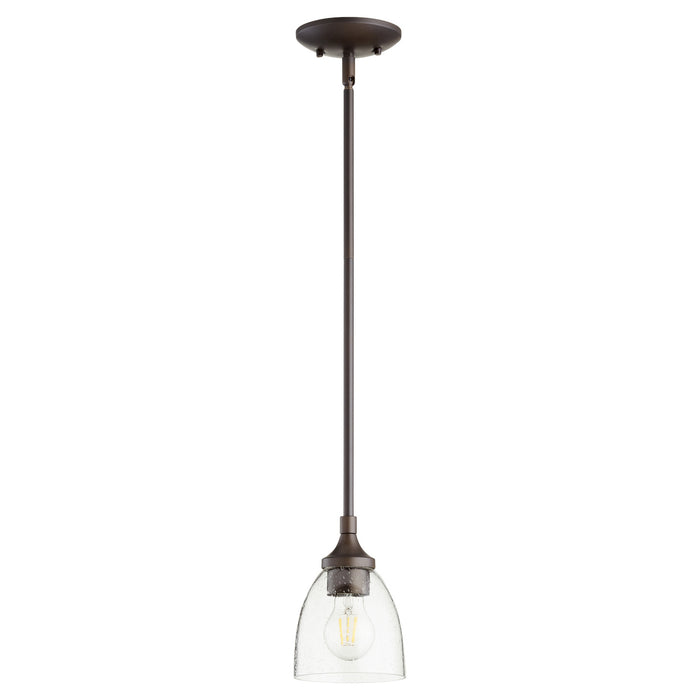 Enclave Transitional Pendant in Oiled Bronze W/ Clear/Seeded