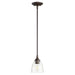 Enclave Transitional Pendant in Oiled Bronze W/ Clear/Seeded