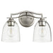 Jardin Transitional Vanity in Satin Nickel W/ Clear/Seeded