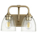 Enclave Traditional Vanity in Aged Brass W/ Clear/Seeded