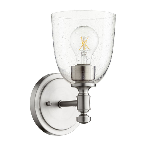 Rossington Transitional Wall Mount in Satin Nickel W/ Clear/Seeded