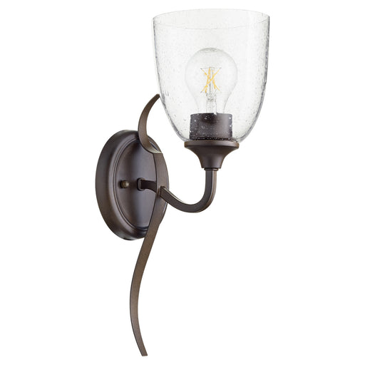 Jardin Transitional Wall Mount in Oiled Bronze W/ Clear/Seeded