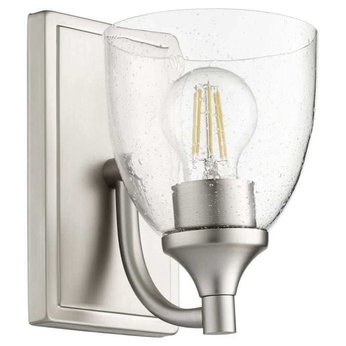 Enclave Transitional Wall Mount in Satin Nickel W/ Clear/Seeded