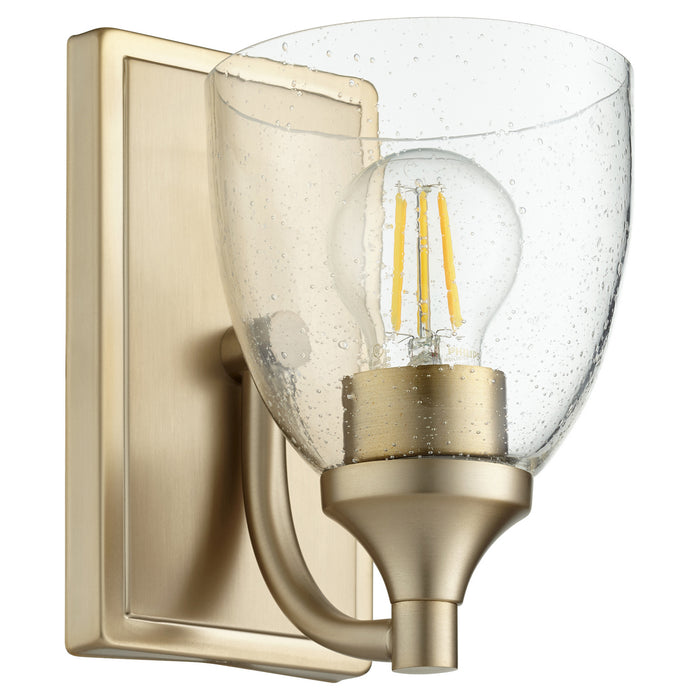 Enclave Transitional Wall Mount in Aged Brass W/ Clear/Seeded