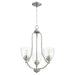 Barkley Transitional Chandelier in Satin Nickel W/ Clear/Seeded