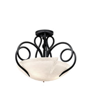 Tribecca 3-Light Semi-Flush Mount in Tortoise Shell