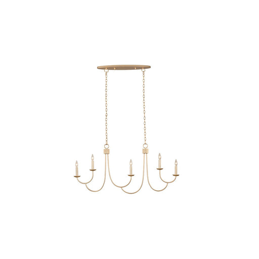 Kiera 5-Light Linear Chandelier in Modern Gold