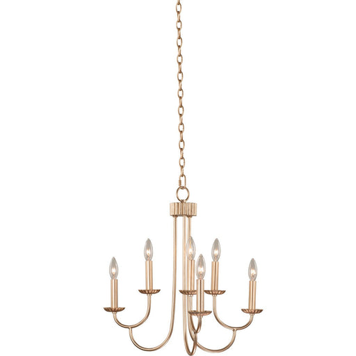 Kiera 6-Light Chandelier in Modern Gold