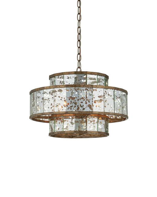 Fantine Drum Pendant in Antique Mirror/Pyrite Bronze