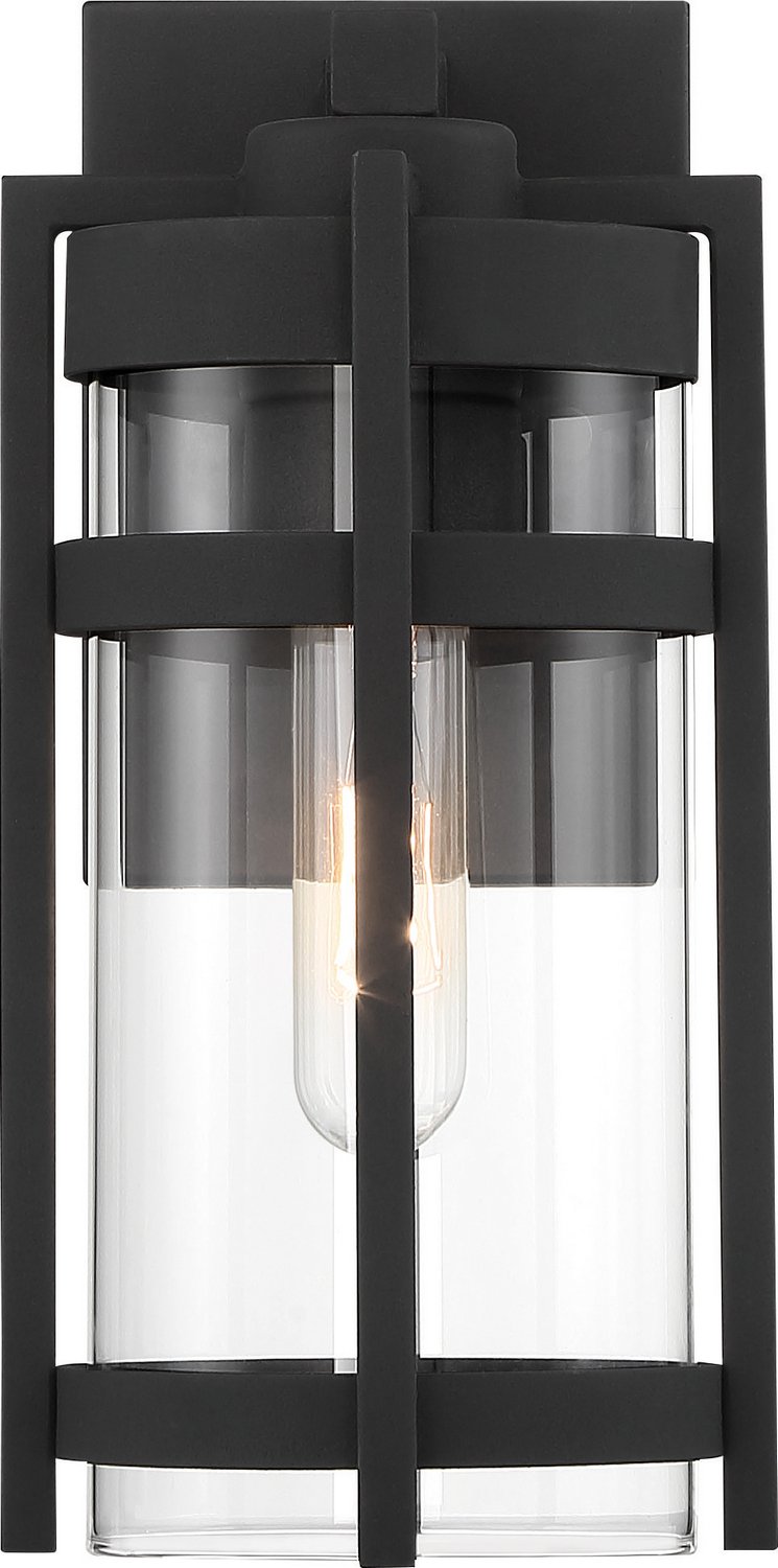 Tofino Small Outdoor Wall Lantern in Textured Black