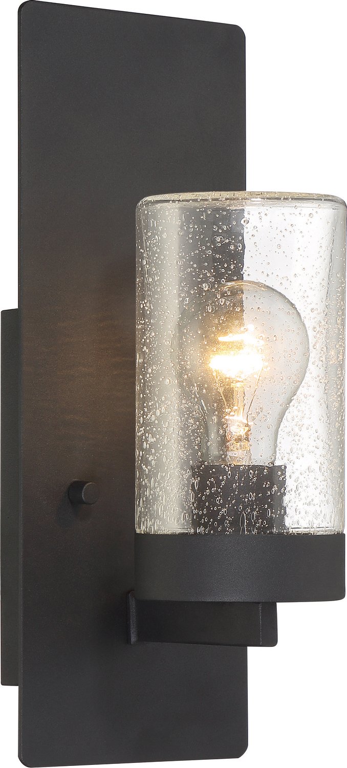 Indie Small Outdoor Wall Sconce in Textured Black