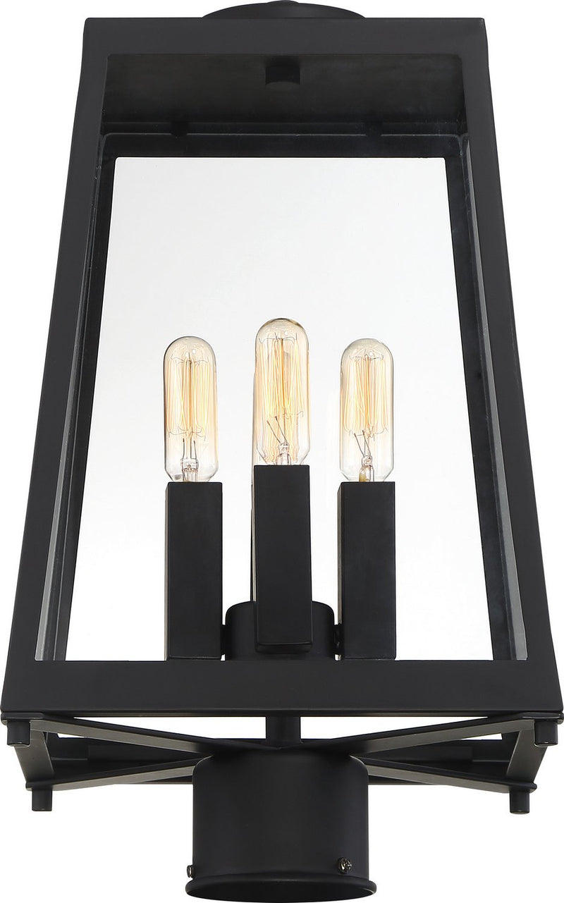 Halifax 4-Light Outdoor Post Light in Matte Black