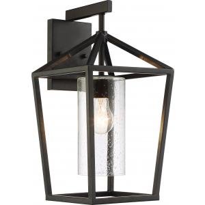 Hopewell Large Outdoor Wall Lantern in Matte Black