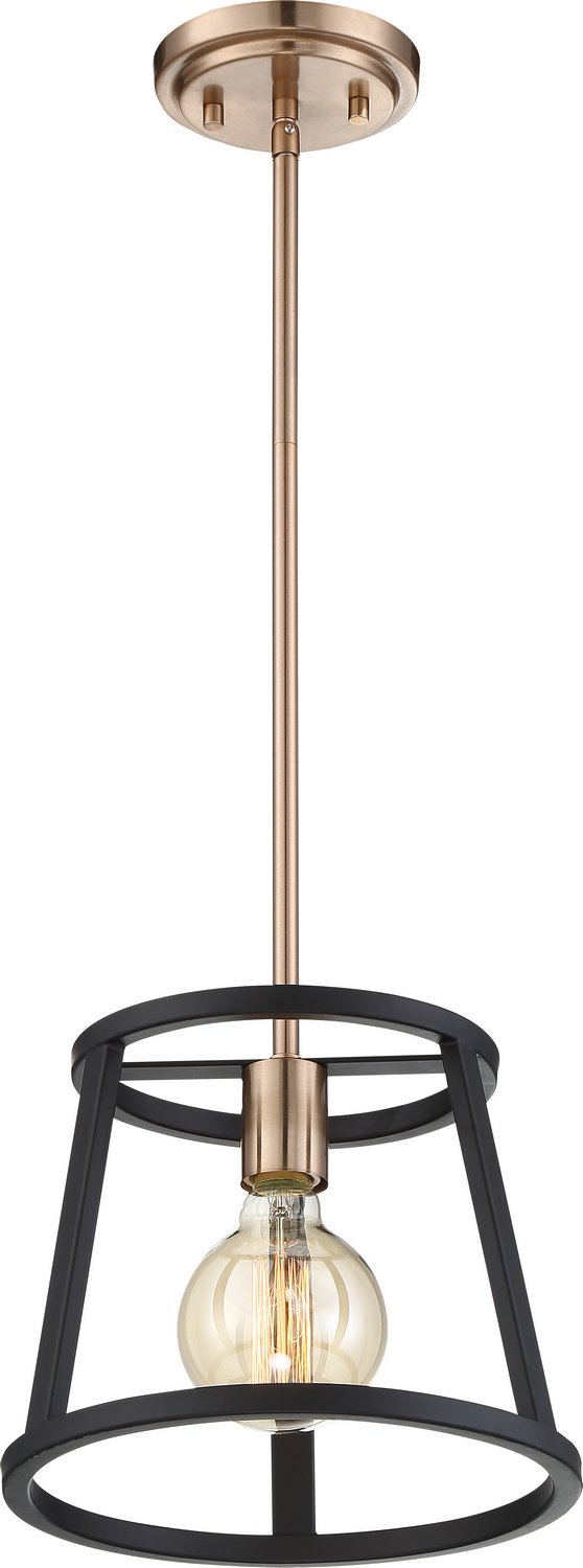 Chassis Mini Pendant in Copper Brushed Brass and Matte Black