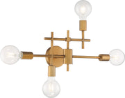 Delphi 4-Light Bath Vanity Light in Aged Gold