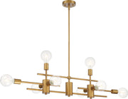 Delphi 8-Light Linear Chandelier in Aged Gold