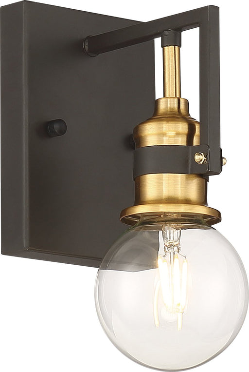 Intention Bath Sconce in Warm Brass and Black