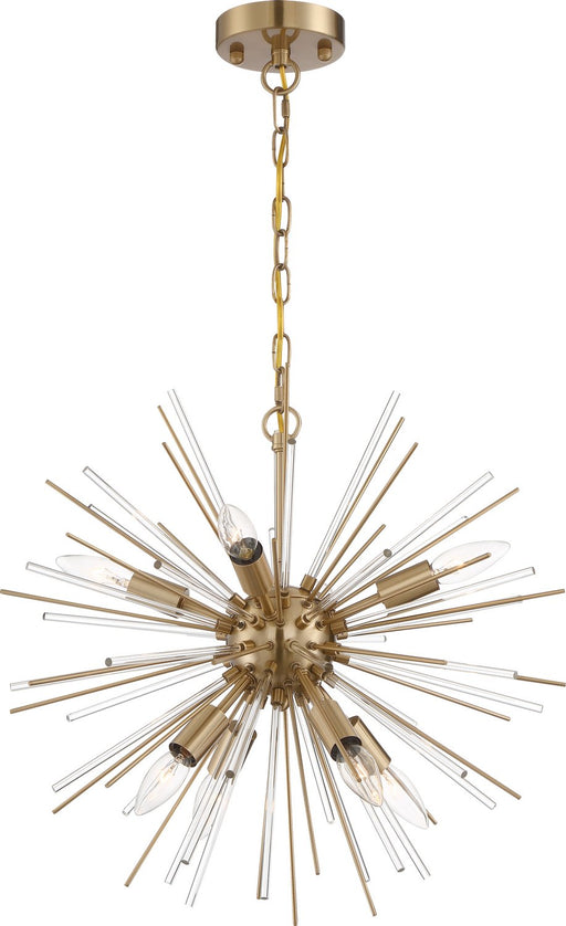 Cirrus 8-Light Chandelier in Vintage Brass