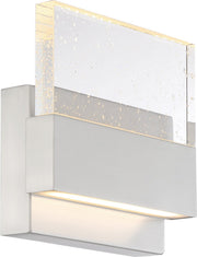 Ellusion Wide LED Wall Sconce in Polished Nickel