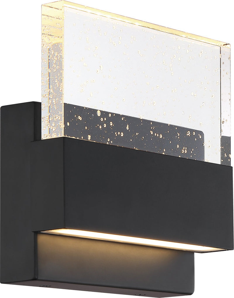 Ellusion Wide LED Wall Sconce in Matte Black