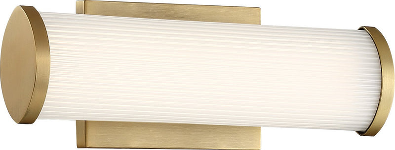 Lena 12" LED Bath Vanity Light in Brushed Brass