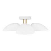 Jane 3-Light Semi-Flush Mount in Matte White