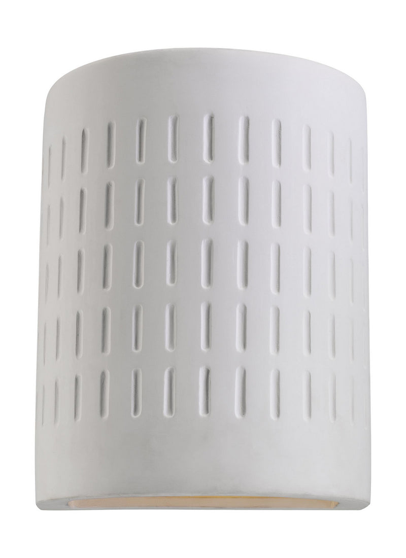 Paintable Ceramic Sconces One Light Outdoor Wall Lantern in Unfinished Ceramic