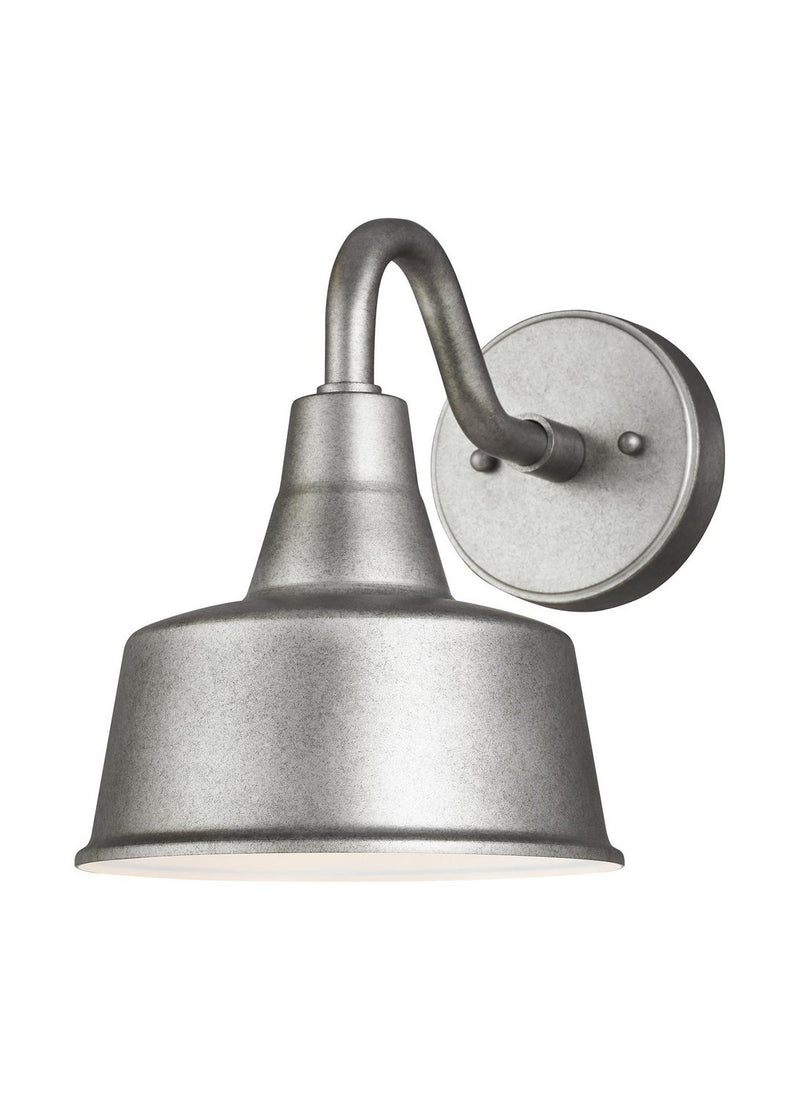 Barn Light Small Outdoor Wall Sconce in Weathered Pewter