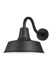 Barn Light Large Outdoor Wall Sconce in Black