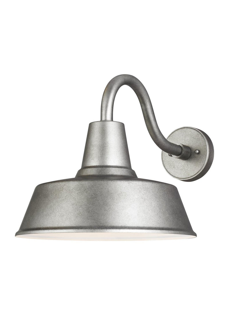 Barn Light Large Outdoor Wall Sconce in Weathered Pewter